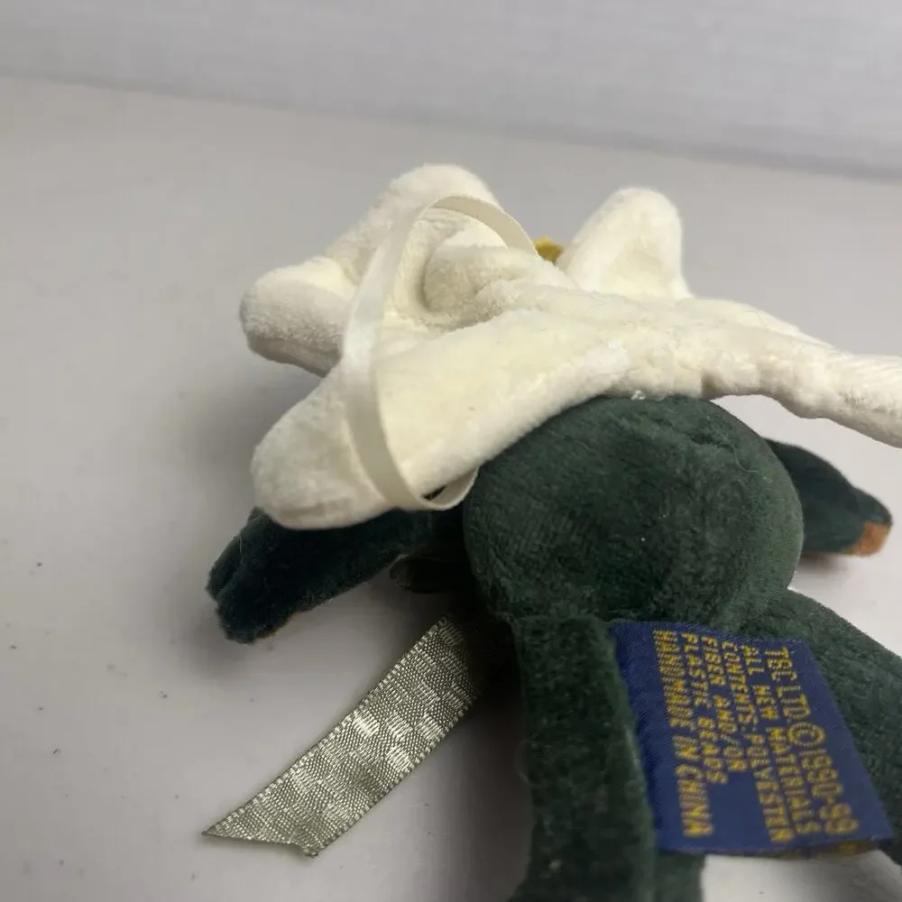 Boyds Bears Lilly R Ribbit Frog Sunflower Angel Wings Ornament 5in Vintage Plush